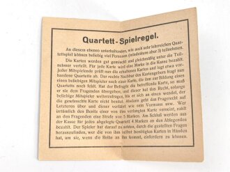 Deutschlands Wehr und Waffen, Ein neues Quartettspiel von unserer Wehrmacht. Hersteller "Hausser" Vollständig