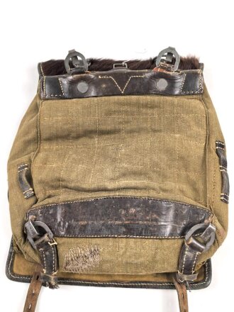Tornister Wehrmacht, getragenes Stück , datiert 1941