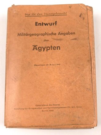 Afrikakorps , " Militärgeographische Angaben über Ägypten" Abgeschlossen am 20.Juni 1942. Vollständig
