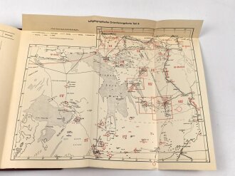 "Ägypten und Cyrenaika" Luftgeographisches Einzelheft 1.Teil, Herausgegeben vom Generalstab der Luftwaffe 1942. Einband angeschmutzt, sonst guter Zustand, etwas über DIN A4