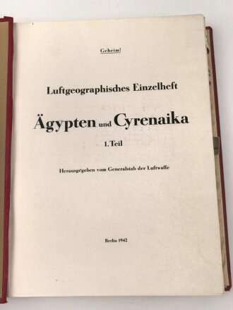 "Ägypten und Cyrenaika" Luftgeographisches...