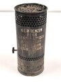 Dochtlampe zur Sammleranwärmung für Wehrmachtsfahrzeuge, ungereinigtes Stück, Originallack, datiert 1942