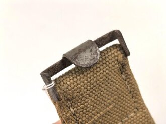 Koppelriemen in Tropenausführung Wehrmacht. Getragenes Stück, datiert 1942, Gesamtlänge 106cm