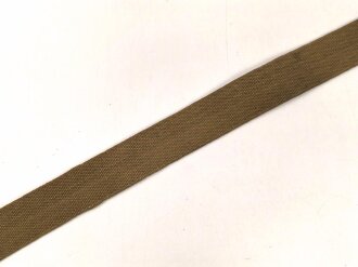 Koppelriemen in Tropenausführung Wehrmacht. Getragenes Stück, datiert 1942, Gesamtlänge 106cm