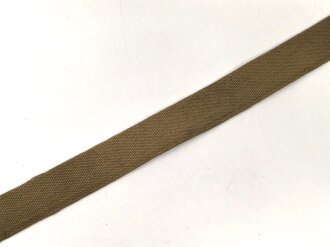 Koppelriemen in Tropenausführung Wehrmacht. Getragenes Stück, datiert 1942, Gesamtlänge 106cm