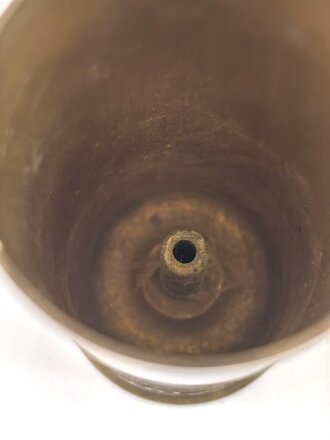 Russische Kartusche von 1940 als Erinnerungsgegenstand umgearbeitet " Im Osten Wassilkow- Kiev  1941" Höhe 12,5cm