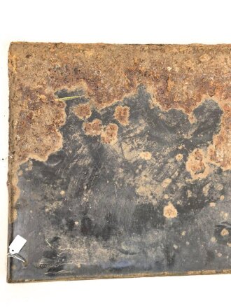 Luftschutz Emailleschild "Öffentlicher Sammel Schutzraum 150 Personen" Maße 39 x 80cm, ungereinigtes Stück