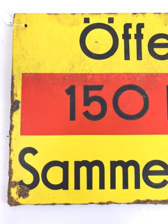 Luftschutz Emailleschild "Öffentlicher Sammel...