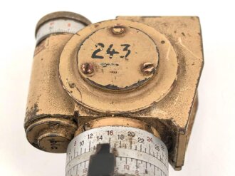 Rundblickfernrohr 36 der Wehrmacht. Originallack , Verstellungen gängig,Optik blind