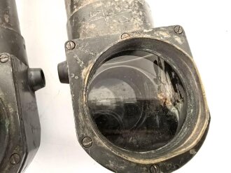 1.Weltkrieg, Scherenfernrohr 09 von Carl Zeiss Jena, gute Durchsicht , teilweise leicht fleckig, feldgrauer Originallack