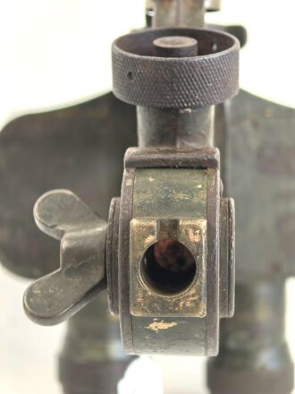 1.Weltkrieg, Scherenfernrohr 09 von Carl Zeiss Jena, gute Durchsicht , teilweise leicht fleckig, feldgrauer Originallack