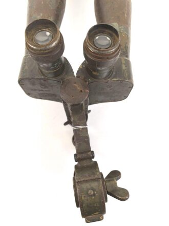 1.Weltkrieg, Scherenfernrohr 09 von Carl Zeiss Jena, gute Durchsicht , teilweise leicht fleckig, feldgrauer Originallack