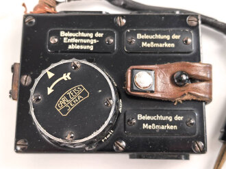 Regelschalter zum Entfernungsmesser 36, die Kabelummantelung zum Teil brüchig, sonst guter Zustand, Hersteller Carl Zeiss Jena