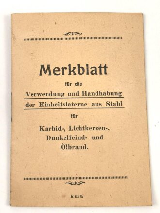 Merkblatt für die Handhabung der Einheitslaterne aus Stahl