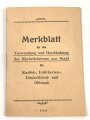 Merkblatt für die Handhabung der Einheitslaterne aus Stahl