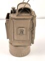 Ungebrauchte Einheitslaterne Stahl Wehrmacht. Originallack, ungereinigtes Stück, Funktion nicht geprüft