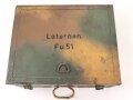 Fu51 ( Laternen ) Metallkasten mit Einsätzen. Originallack. Datiert 1941, ungereinigtes Stück, für die Einheitslaterne Preßstoff. Originallack, ungereinigtes Stück