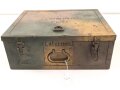 Fu51 ( Laternen ) Metallkasten mit Einsätzen. Originallack. Datiert 1941, ungereinigtes Stück, für die Einheitslaterne Preßstoff. Originallack, ungereinigtes Stück