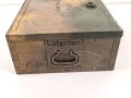 Fu51 ( Laternen ) Metallkasten mit Einsätzen. Originallack. Datiert 1941, ungereinigtes Stück, für die Einheitslaterne Preßstoff. Originallack, ungereinigtes Stück