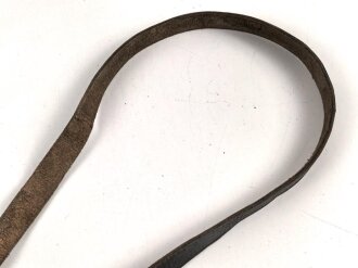 Querriemen für die Uniform, höchstwahrscheinlich DJ oder HJ. Schwarzes Leder mit RZM Beschlägen, Gesamtlänge 83cm