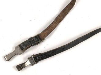 Querriemen für die Uniform, höchstwahrscheinlich DJ oder HJ. Schwarzes Leder mit RZM Beschlägen, Gesamtlänge 83cm