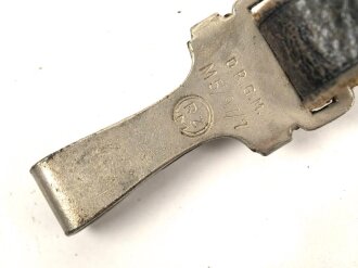 Querriemen für die Uniform, höchstwahrscheinlich DJ oder HJ. Schwarzes Leder mit RZM Beschlägen, Gesamtlänge 83cm