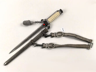 Dolch für Offiziere des Heeres. Hersteller Höller Solingen. Homogenes Stück in gutem Gesamtzustand