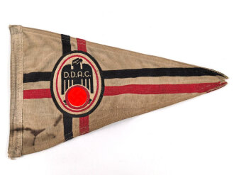 Der Deutsche Automobil Club DDAC, Wimpel für ein Fahrzeug, stark gebraucht, 19cm Höhe