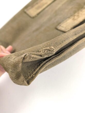 Fallschirmjäger, frühe Magazintasche für 6 Stück Magazine MP38 und 40. getragenes Stück, angeschmutzt, selten