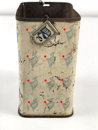 Volksbund für das Deutschtum im Ausland VDA Sammeldose. Originallack, Griff und Deckel fehlen