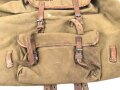 Rucksack für Gebirgstruppen der Wehrmacht. Frühe Ausführung, getragenes Stück in gutem Gesamtzustand