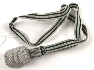 Reichsforstdienst III.Reich, Portepee für den Hirschfänger , Band " steif"