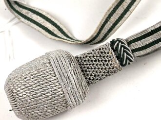 Reichsforstdienst III.Reich, Portepee für den Hirschfänger , Band " steif"