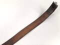 Luftwaffe, Koppelriemen für Mannschaften. Schokoladenbraunes Kammerstück mit Leichtmetall Gegenhalt. Datiert 1937, Gesamtlänge 116cm