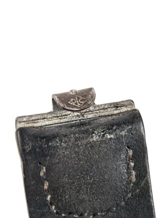 Koppelriemen Wehrmacht für Mannschaften. Gesamtlänge 92cm, Tragebedingt verzogen