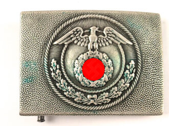 NSFK, Koppelschloss für Mannschaften. Nickel, Rückseite glatt, getragenes Stück