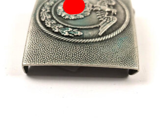 NSFK, Koppelschloss für Mannschaften. Nickel, Rückseite glatt, getragenes Stück