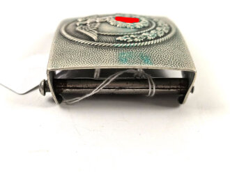 NSFK, Koppelschloss für Mannschaften. Nickel, Rückseite glatt, getragenes Stück