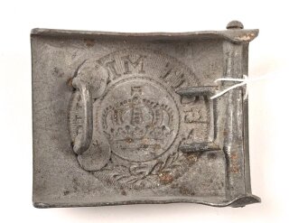 1.Weltkrieg Preussen, Koppelschloss für Mannschaften, Eisen lackiert