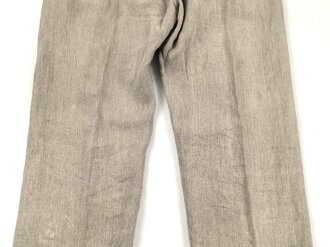 Drillichhose rohweiss Wehrmacht. Kammerstück in gutem Zustand