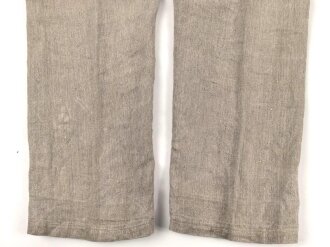 Drillichhose rohweiss Wehrmacht. Kammerstück in gutem Zustand