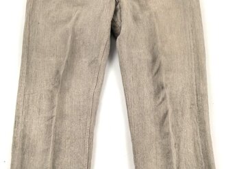 Drillichhose rohweiss Wehrmacht. Kammerstück in gutem Zustand