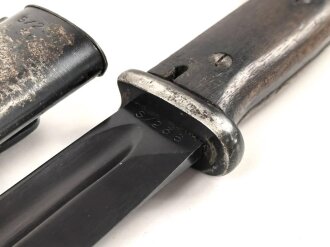 Seitengewehr M84/98 für k98 der Wehrmacht. Nummerngleiches Stück, Hersteller S/238, datiert 1936