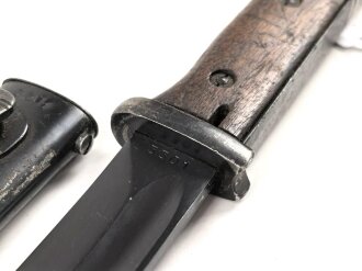 Seitengewehr M84/98 für k98 der Wehrmacht. Nummerngleiches Stück, Hersteller S/238, datiert 1936