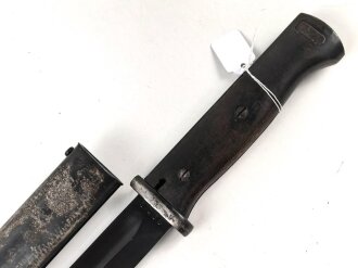 Seitengewehr M84/98 für k98 der Wehrmacht. Nummerngleiches Stück, Hersteller S/238, datiert 1936