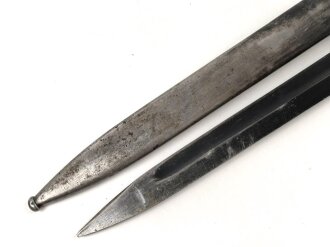 Seitengewehr M84/98 für k98 der Wehrmacht. Nummerngleiches Stück, Hersteller J.Sch, datiert 1937