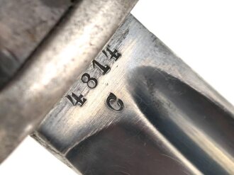 Seitengewehr M84/98 für k98 der Wehrmacht. Nummerngleiches Stück, Hersteller J.Sch, datiert 1937