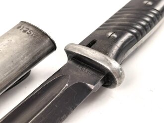 Seitengewehr M84/98 für k98 der Wehrmacht. Nummerngleiches Stück, Hersteller 41asw