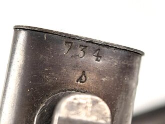 Seitengewehr M84/98 für k98 der Wehrmacht. Nummerngleiches Stück, Hersteller 41asw