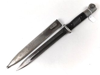 Seitengewehr M84/98 für k98 der Wehrmacht. Nummerngleiches Stück, Hersteller 41asw